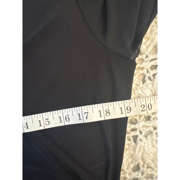 MSK Black Embellished Sheer Sleeve Dress Women’s Size 14 Knee Length Cocktail - Picture 6 of 9